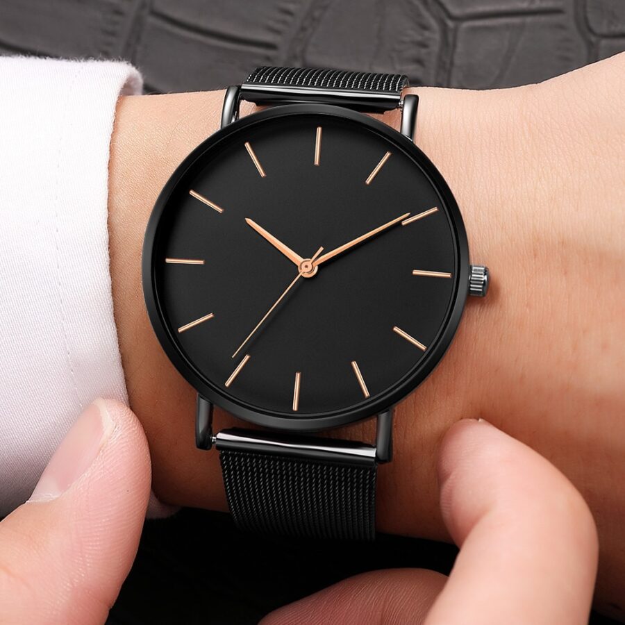 Luxury Top Brand Quartz Ultra Thin Mesh