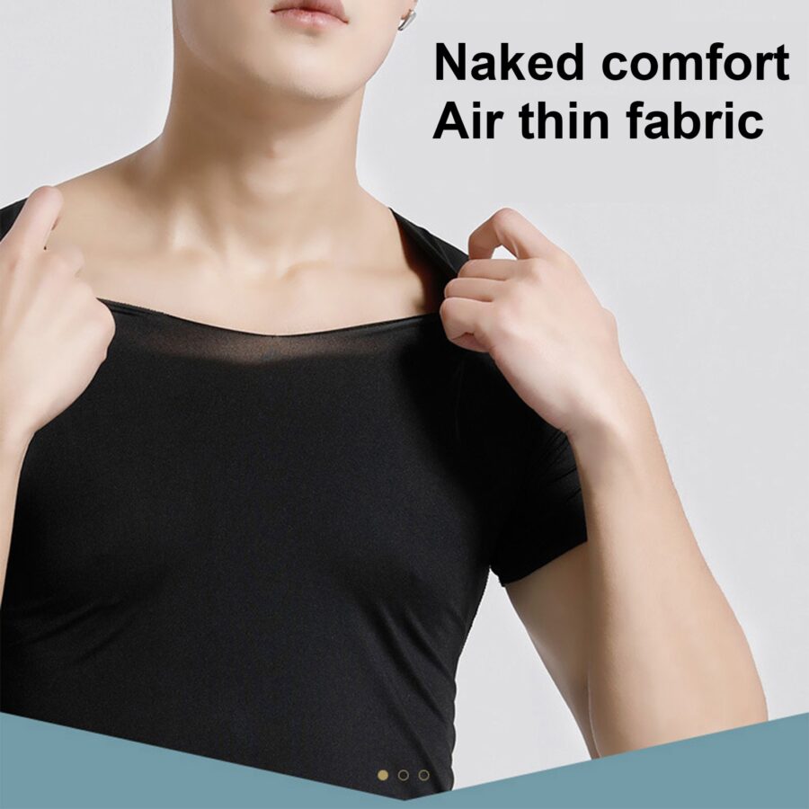 Men's Seamless V-Neck T-Shirt - Image 2