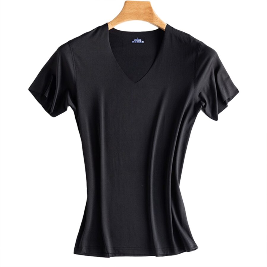 Men's Seamless V-Neck T-Shirt - Image 5
