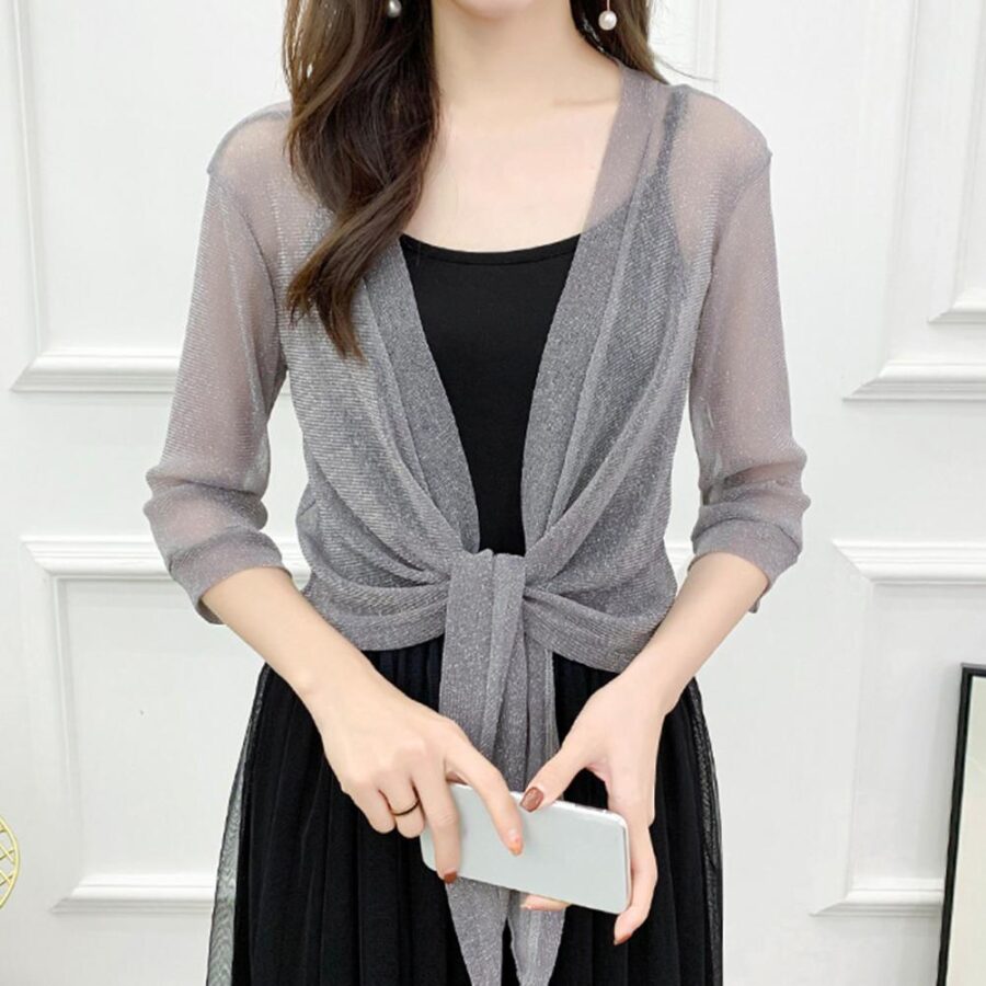 Stylish Jacket Cardigan Half Sleeve For Summer - Image 3