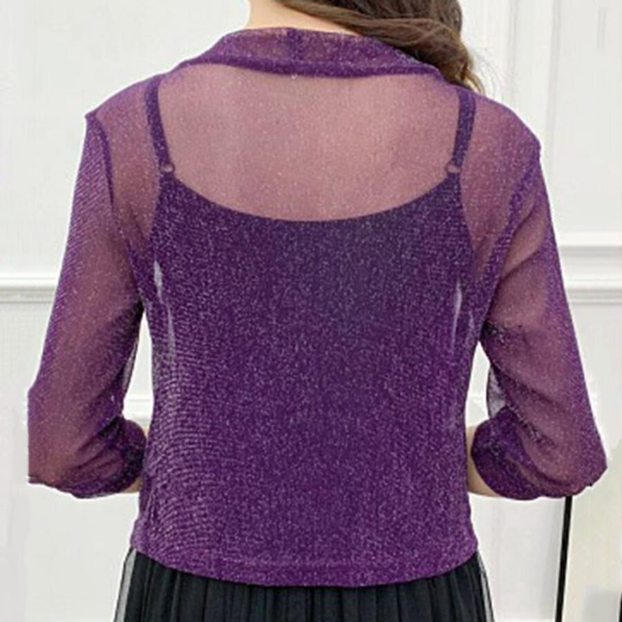 Stylish Jacket Cardigan Half Sleeve For Summer - Image 4