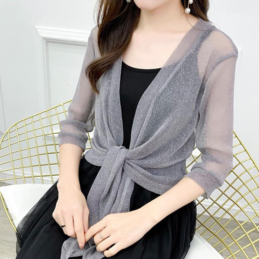 Stylish Jacket Cardigan Half Sleeve For Summer - Image 6